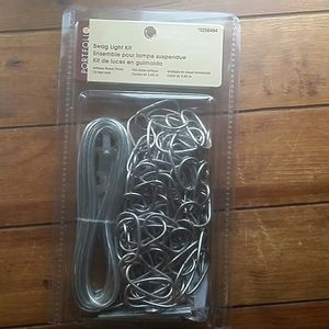 New Portfolio Swag Antique Nickle 2 Hook Light Kit